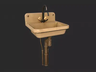 Utility Sink Low-poly 3D model