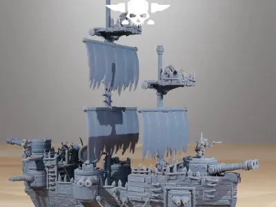 Gobs Pearl Battle Ship 3D print model