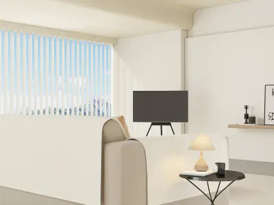 Industrial Living Interior scene 3D model buy