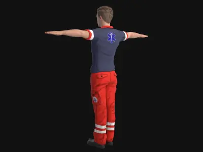 Paramedic Teams Rigged 3D model