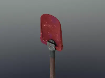 Shovel - Ruby Low-poly 3D model