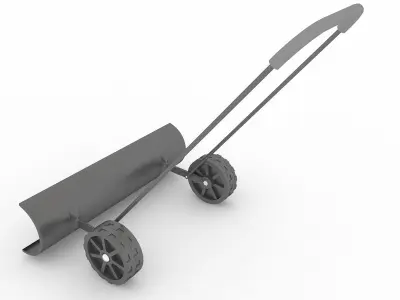 Snow Shovel On Wheels 3D model