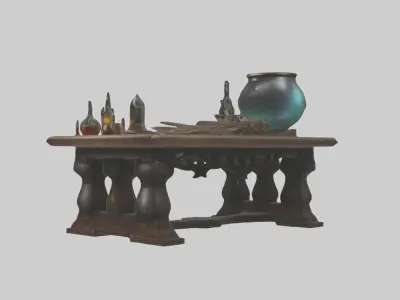 Alchemytable Model 1 Low-poly 3D model