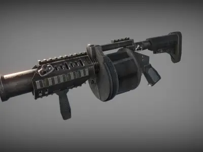MK32 Grenade Launcher Low-poly 3D model