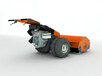 Industrial Mower Low-poly 3D model