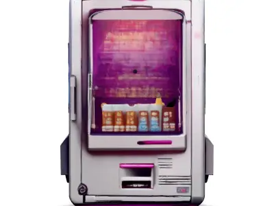 Futuristic Vending Machine 3D Model Low-poly 3D model