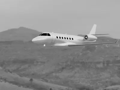 Bussines Jet 3d model by Nikdox Free low-poly 3D model