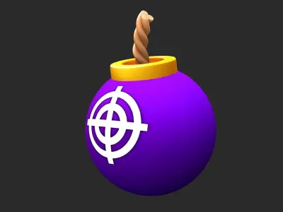 Stylized bomb 3D model