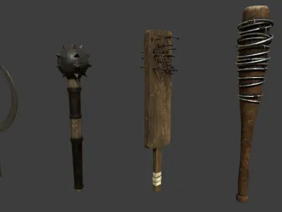 Medieval Weapons Low-poly 3D model purchase