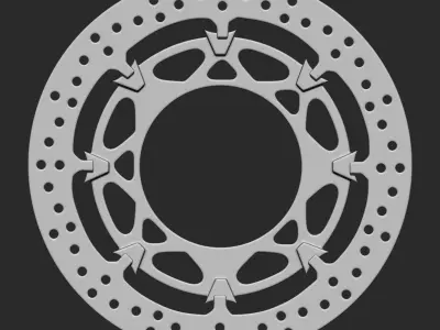 Gear Disk IMM OBJ Brush Pack 8 in One 3D model