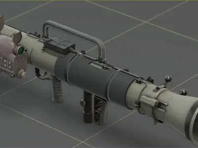 Carl Gustavf- M4 - Recoilless Rifle Low-poly 3D model