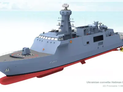 Ukrainian corvette Hetman Ivan Mazepa 3D print model