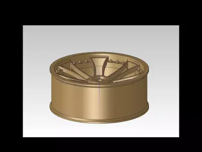 rim 1 gold wheel Free 3D model