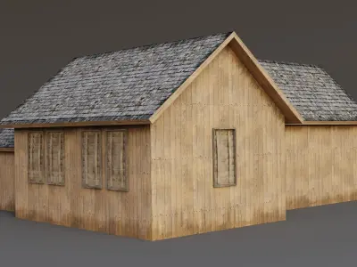 Wooden Old House Vintage 3D model