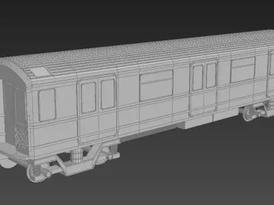Subway passenger wagon 3D model