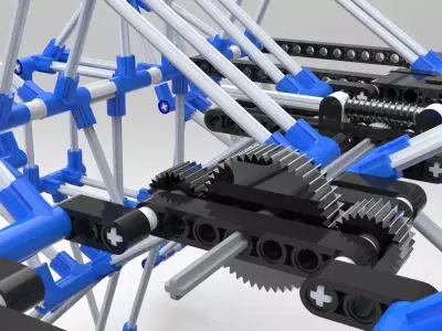 Theo Jansen Mechanism  Theo Jansen Mozg malkotsa  Free 3D model