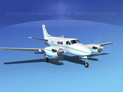 Beechcraft King Air C100 V12 3D model