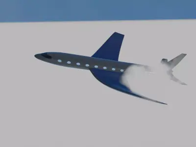 Futuristic plane Concept 3D Free low-poly 3D model