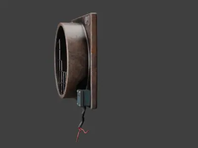 Industrial Exhaust Fan High Poly PBR 3D Model 3D model
