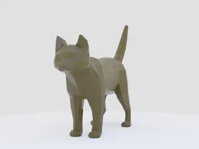 Cat low-poly Low-poly 3D model buy