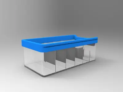 Medical storage bins 3D model