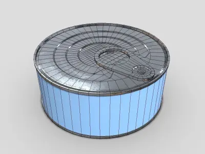 Tin Can Low-poly 3D model get