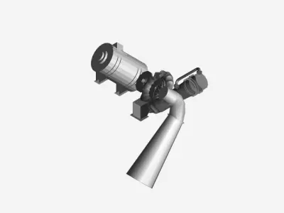 Turbina Francis entrada dagua inferior part Free 3D model