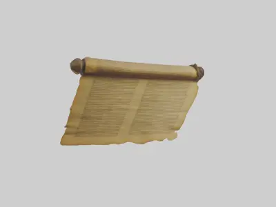 Papyrusscroll Model Low-poly 3D model