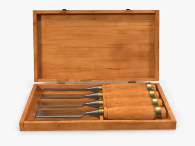 Straight chisels 3D model