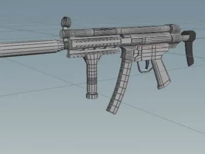 MP5-gun gun Free low-poly 3D model