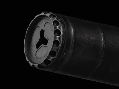 YHM Turbo T3 Suppressor Low-poly 3D model