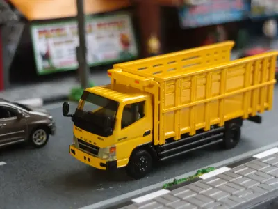 Mitsubishi Fuso Canter FE Wooden Cargo Bed Truck 3D print model
