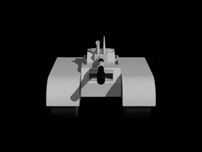 Stylized Low Poly Tank Recon Scout Game Ready Low-poly 3D model