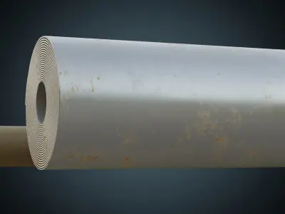 Leather And Steel Rolls 1B Low-poly 3D model