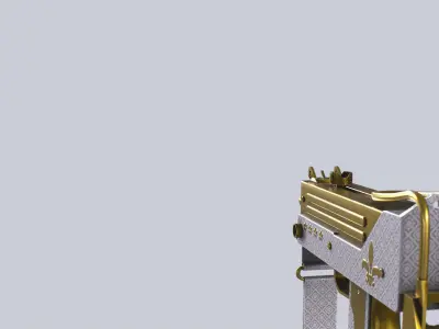 Royal Gold MAC10 Low-poly 3D model