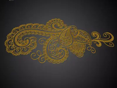 Floral Ornament Pattern 05 Free 3D model
