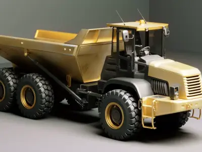 Realistic Articulated Dump Truck 3D model