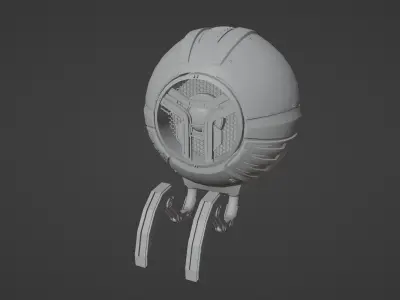 Robot Speaker Free low-poly 3D model