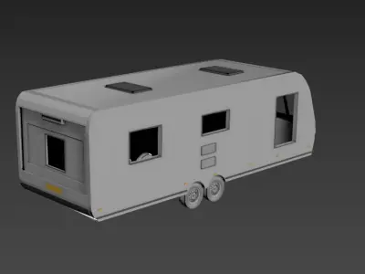 Tri Axle Caravan for 3D Printing and RC 3D print model