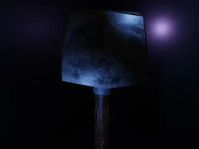 hammer 3D Free low-poly 3D model