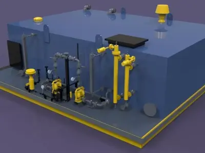 Skid tank02 Free 3D model
