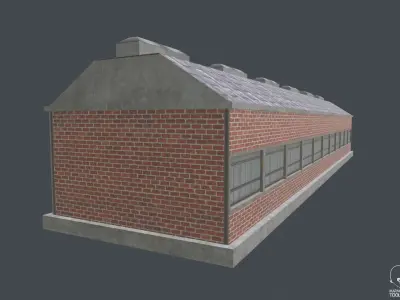 Warehouse 01 Low-poly 3D model