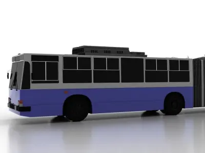 Trolleybus JUMZ-T1 1992 Low Low-poly 3D model