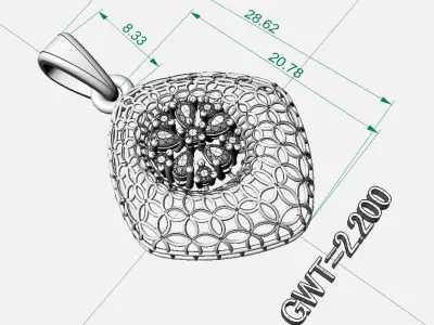 FASION PENDANT 3D model 21