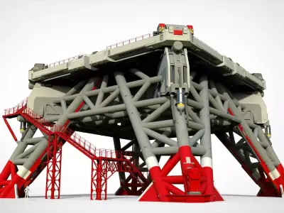 Sci fi platform 3 3D model