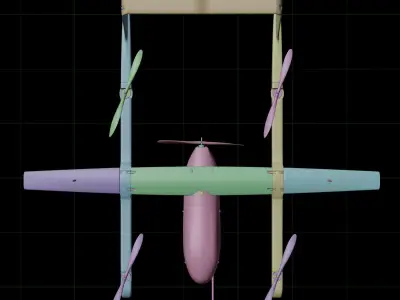 Poseidon UAV 3D Model unmanned aerial vehicle 3D model 3D model