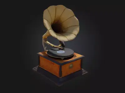 Vintage Gramophone  Nostalgic Sound of a Bygone Era 3D model