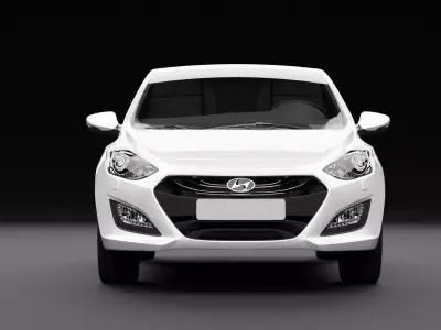 Hyundai i30 Metallic White 3D model