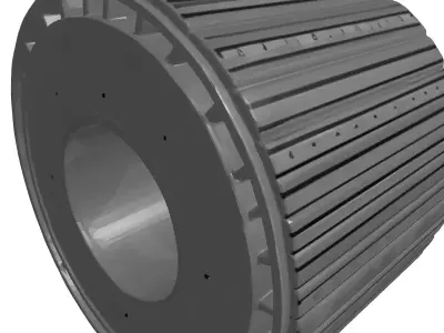 Industrial Track Roller Wheel 3D model