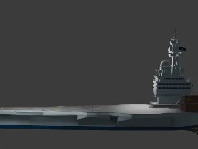 Aircraft Carrier Low-poly 3D model Low-poly